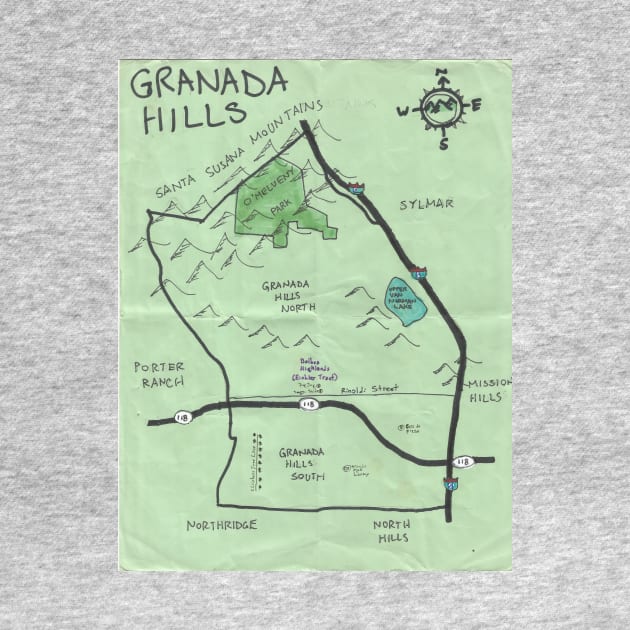 Granada Hills by PendersleighAndSonsCartography